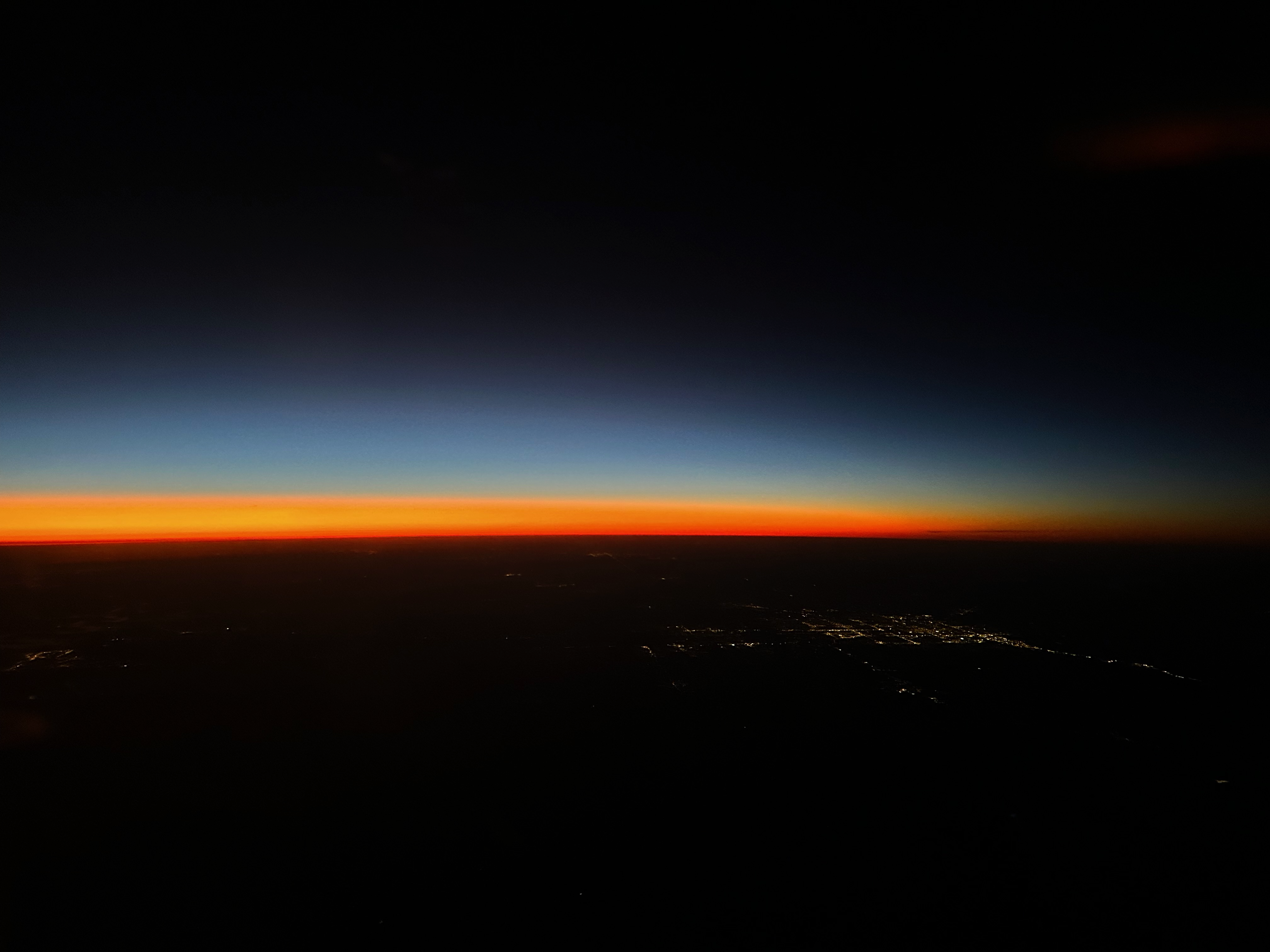 Sunset flying over Texas.